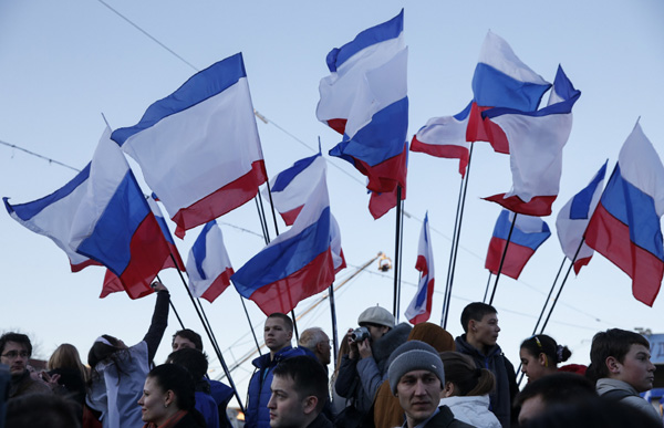 Crimea celebrates anniversary of vote to join Russia