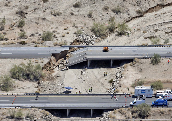 Bridge collapses amid heavy rains in California