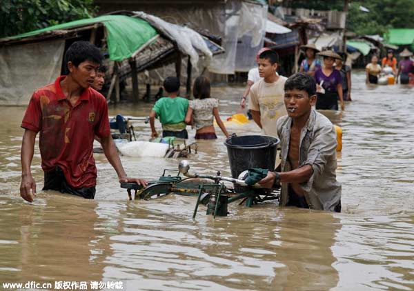 Chinese rescue team arrives in Myanmar to help flood victims
