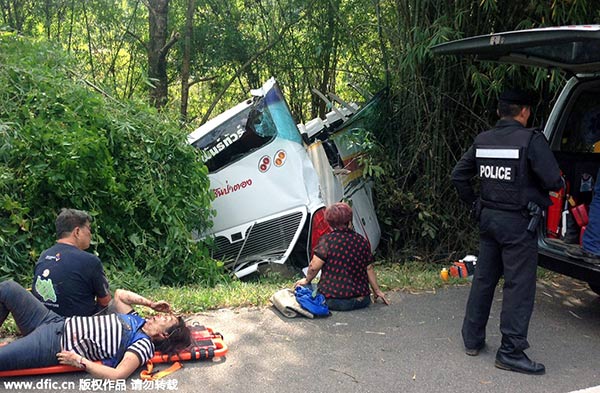 Twelve Malaysian tourists, guide killed in Thai bus crash