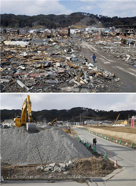 Japan quake, 5 years later: Before and after
