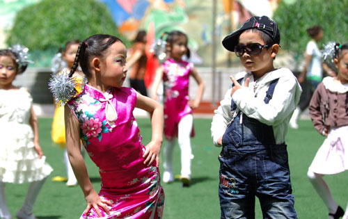 Children's fashion show for festival