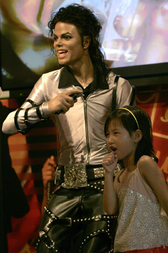 People visit Jackson's wax figures