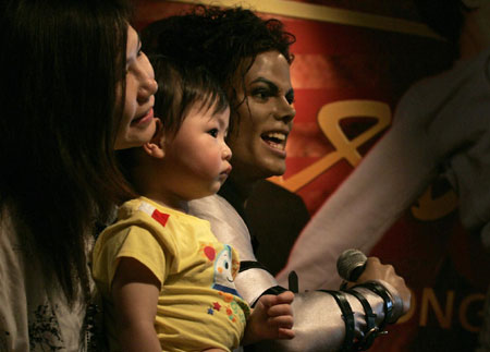 People visit Jackson's wax figures