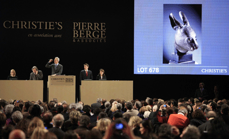 圓明園流失文物鼠首和兔首高價被拍賣