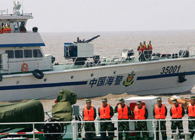 公安部舉行迎世博海上安保訓練