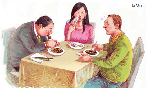 洪晃嘲笑老外吃鳳爪 老外抓狂<A href=