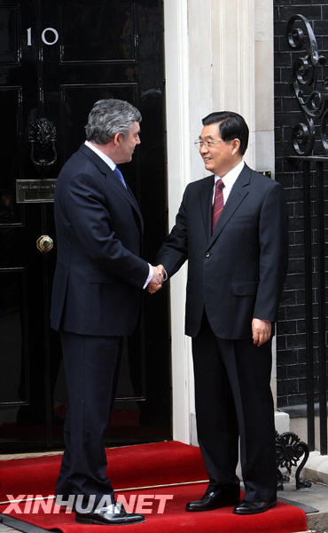 胡錦濤會見英國首相布朗