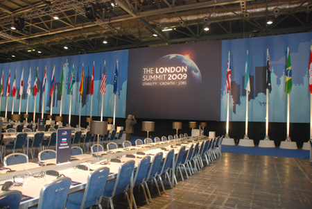 G20國峰會媒體大廳里各項設施配備完整