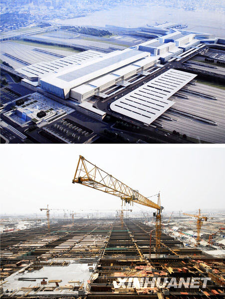 京滬高鐵上海虹橋站“浮出地面”[組圖]