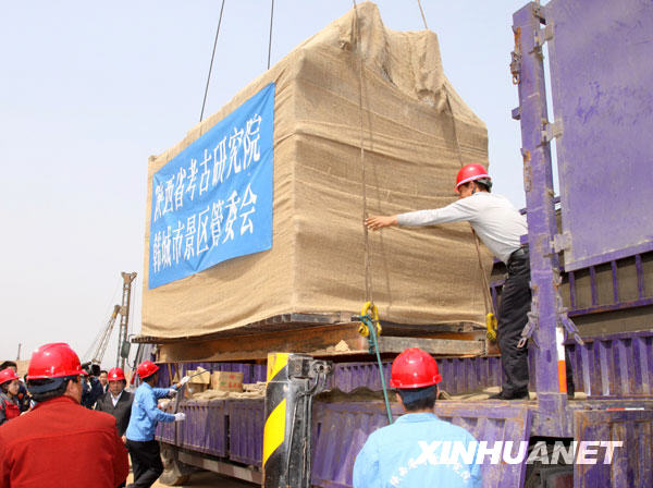 陜西韓城宋代壁畫墓整體搬遷