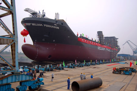 青山船廠1.91萬噸級重吊船填補(bǔ)國內(nèi)空白