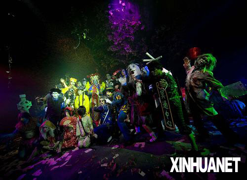 香港海洋公園“游魂野鬼”為萬圣節預熱(組圖)