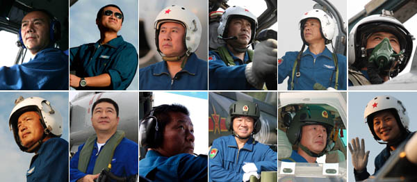 空中12個(gè)梯隊(duì)帶隊(duì)長(zhǎng)機(jī)[組圖]