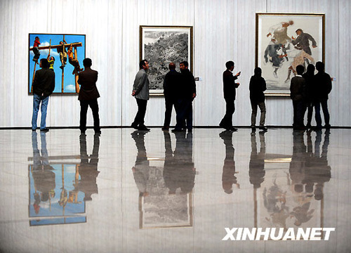 中國體育美術(shù)作品展在濟南開幕[組圖]