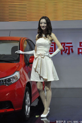 廣州車展上的美女車模
